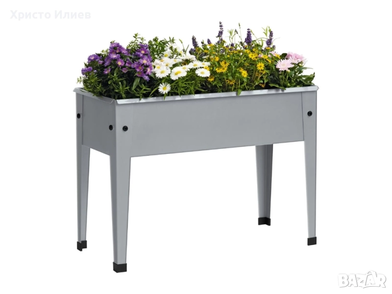 Метална саксия Цветарник Кашпа Parkside Сива PARKSIDE, снимка 1