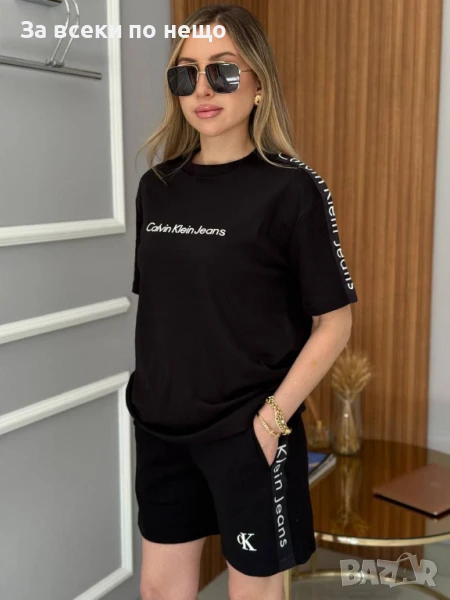 Calvin Klein Дамски Летен Памучен Спортен Комплект С Бродирано Лого🔝Дамски Спортен Екип Код A715, снимка 1