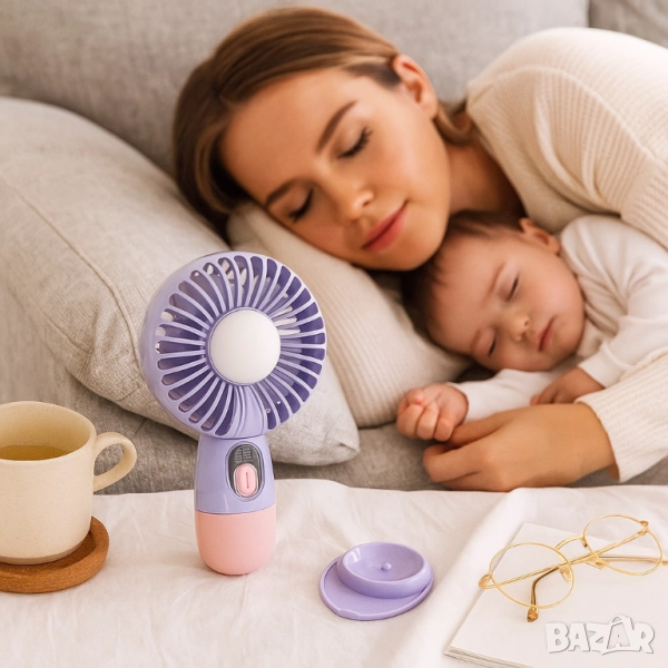 Преносим вентилатор 2в1 - Охлаждаща свежест навсякъде с теб, снимка 1