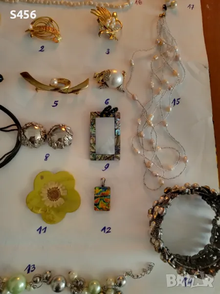 Бижута,Колие,Гривна.Перли.Седеф.Брошка, снимка 1
