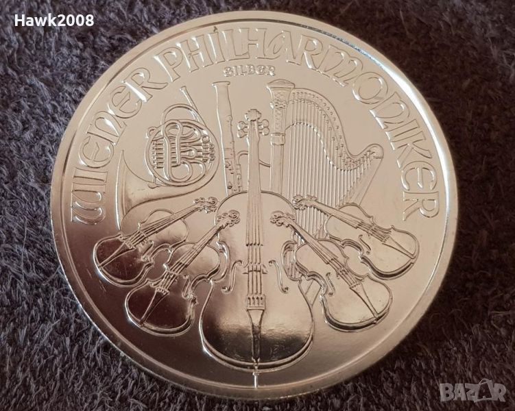 1 OZ унция 1 oz Австрийска Филхармония 2021 Сребърна монета, снимка 1