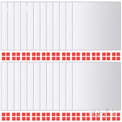 vidaXL Огледални плочки, 24 бр, квадратно стъкло(SKU:244462), снимка 1