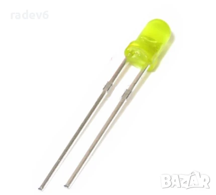 Светодиод 3MM жълт, LED F3, снимка 1