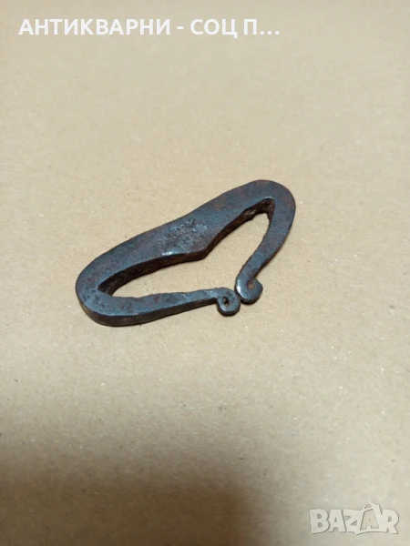 Стар Ръчно Кован Чакмак За Палене На Огън Антика., снимка 1