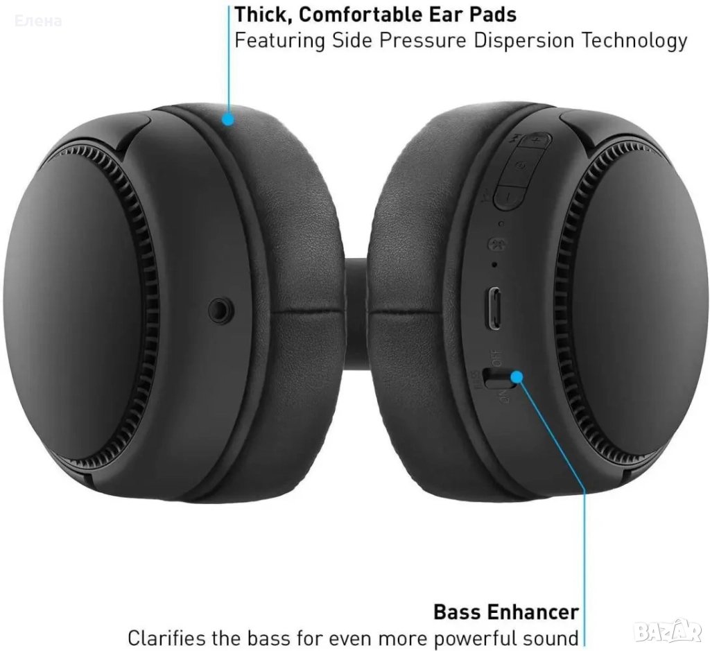  Слушалки Panasonic RB-M300B, снимка 1