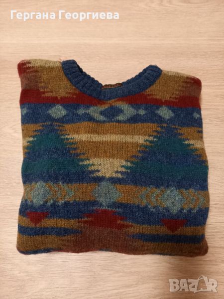 Мъжки вълнен пуловер L, снимка 1