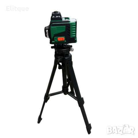 4D Лазерен Нивелир с 16 Линии (Четири Точков), Самонивелиращ се, със Зелен Лазер с тринога, снимка 7 - Други стоки за дома - 52716115