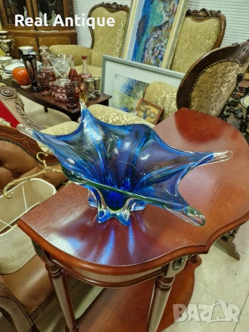 Превъзходна антикварна колекционерска кристална купа фруктиера Бохемия , снимка 8 - Други ценни предмети - 50888651