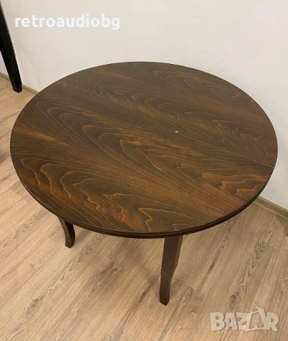 Кръгла трапезна маса Ива Ф100+30 разтегателна, снимка 3 - Маси - 52822573