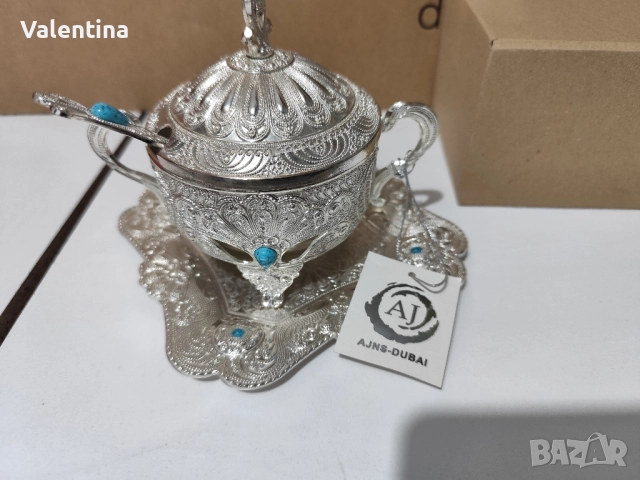 Захарница от метал и стъкло, Дубай, снимка 2 - Декорация за дома - 51618351