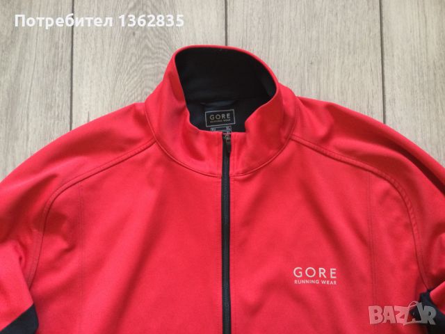 НОВО оригинално червено софтшел softshell яке GORE размер XL от САЩ, снимка 2 - Спортни дрехи, екипи - 46098682