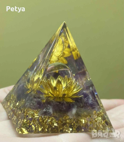 Подаръче Oргонитни пирамиди с естествени камъни, снимка 6 - Декорация за дома - 53215027