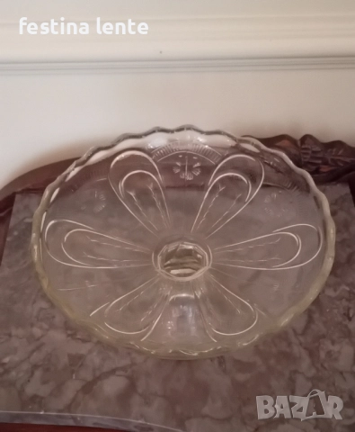 Стъклена,винтидж фруктиера