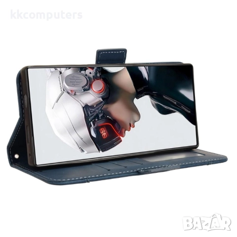 Калъф с протектор за ZTE nubia Red Magic 9 Pro / 9 Pro+ 5G – кожен портфейл калъф със слот за карти,, снимка 7 - Калъфи, кейсове - 52537223