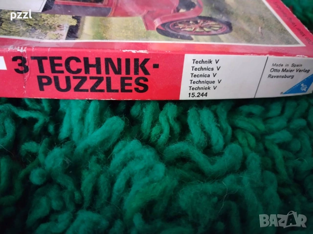 Пъзел "Retro Cars” Ravensburger 1971г. 3x126 части, снимка 10 - Пъзели - 53966776