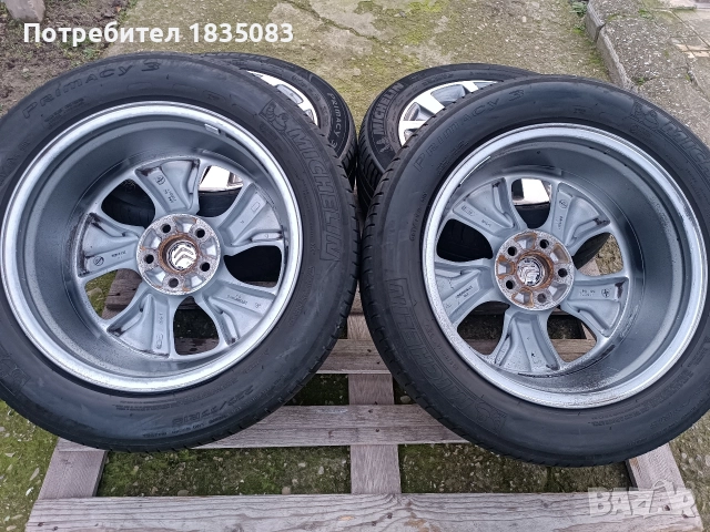 Лети джанти 18ки 5х114.3 Mitsubishi, Citroen, Peugeot + летни гуми 225/55/18 Michelin, снимка 8 - Гуми и джанти - 52685637