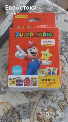 Картички Panini Super Mario Blister 8 плика + 1 карта от ограничено издание, снимка 6 - Колекции - 47446643