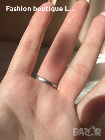 Сребрист пръстен с 3 блестящи кристала с различни големина ❤️, снимка 6 - Пръстени - 52247758