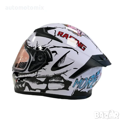 КАСКА ЗА МОТОР С ОЧИЛА, Размери S, L, XL - White - 721359, снимка 4 - Аксесоари и консумативи - 51225690