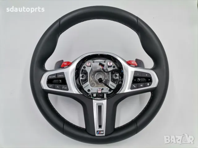 M Sport Черен Спортен Волан BMW X5M X6M M5 F90 M8 F91 F92 F93 F95 F96, снимка 1 - Части - 47052412