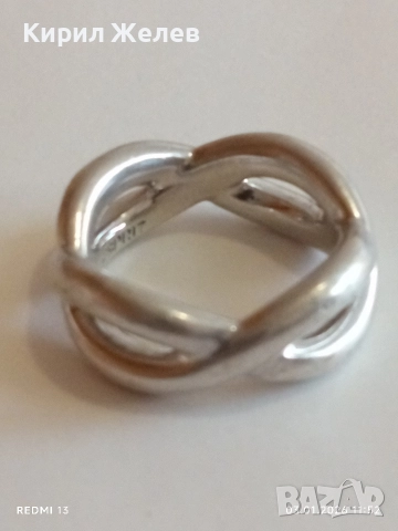 Дизайнерски сребърен пръстен ESPRIT тип възел Арт марково бижу 52696, снимка 7 - Пръстени - 52961941