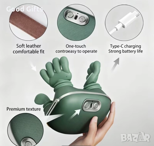 4D Безжичен масажор за врат и рамене с подгряване – Професионален бионичен масаж при шийни болки и м, снимка 10 - Масажори - 53469256