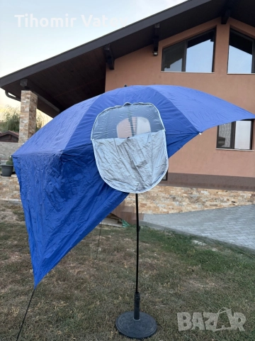 Плажен чадър с UV защита, снимка 3 - Къмпинг мебели - 51744326