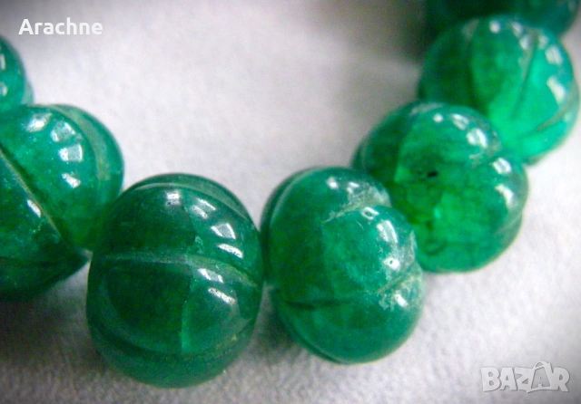 Тежък гердан от изумруд, Камбоджа, снимка 3 - Колиета, медальони, синджири - 53645335