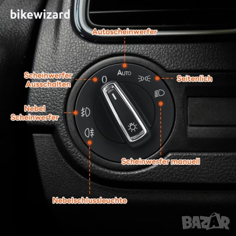 Превключвател на фаровете с модул за светлинен сензор за VW Golf Mk4 Polo НОВО, снимка 3 - Части - 52124937