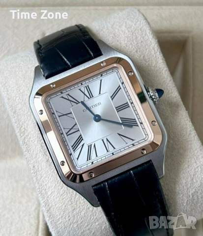 Cartier Santos - Dumont 38mm SWISS Movement Steel Rose Gold Дамски / Унисекс Различни Варианти, снимка 3 - Дамски - 52996801