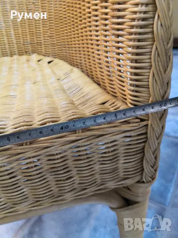 Кресло от ракита и бамбук , снимка 9 - Столове - 50417976