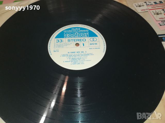 16 CHART HITS VOL 3 1972 MADE IN ENGLAND-ПЛОЧА 1607240818, снимка 6 - Грамофонни плочи - 46593532