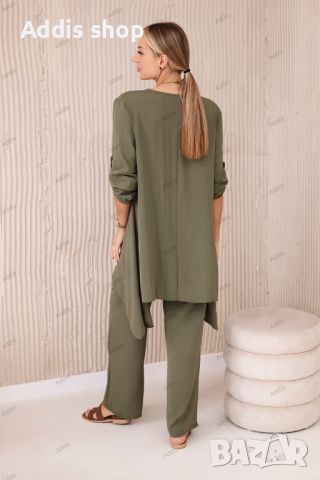 Дамски комплект блуза + панталон с висулка, 3цвята , снимка 5 - Комплекти - 45672376