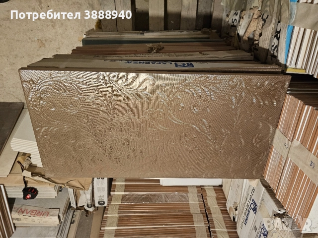 Гранитогресни плочки "Lafaenza"- кафяви/флорални/релефни , снимка 2 - Гранитогрес и плочки - 52361080