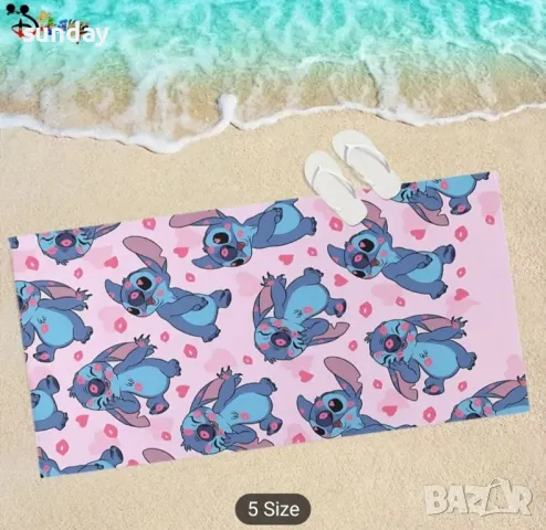 Плажна кърпа Стич, снимка 6 - Хавлиени кърпи - 49784596