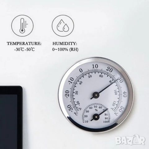 механичен термометър/влагомер, снимка 2 - Други стоки за дома - 45753080