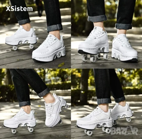 Сникърси ролкови кънки с четери броя колела, снимка 4 - Ролери, кънки - 53226094