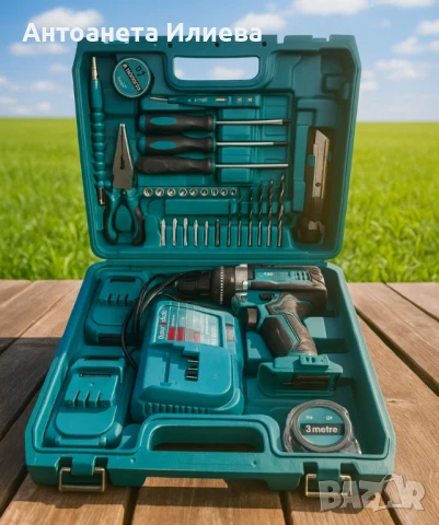Комплект акумулаторен винтоверт – 30 части, снимка 6 - Винтоверти - 50821481