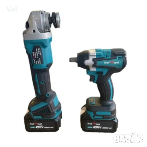 Комплект от акумулаторен ъглошлайф и гайковерт 36V 8Ah, снимка 2 - Ъглошлайфи - 53685689