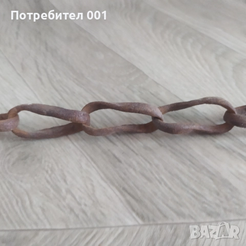 70 см Стар кован синджир с вирбел, снимка 7 - Антикварни и старинни предмети - 52288806