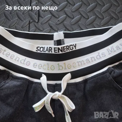 Дамски Меки Дънкови Къси Панталони С Апликация От Камъчета И Връзки Код VL-78, снимка 7 - Къси панталони и бермуди - 50424063