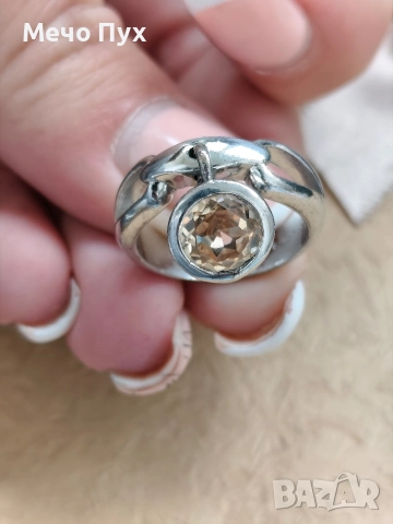 Сребърен пръстен (299), снимка 6 - Пръстени - 52581921