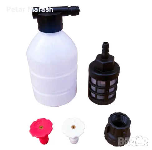 Акумулаторна Водоструйка KraftWorld с 2 Батерии Налягане 26 бара + Kонтейнер за Препарат и Аксесоари, снимка 5 - Други инструменти - 50409103