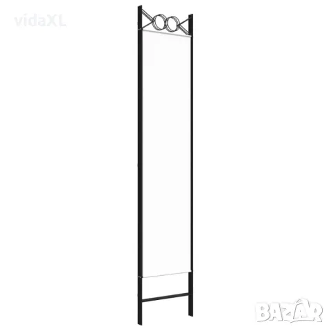 vidaXL Параван за стая, 3 панела, бял, 120x200 см, текстил(SKU:350146, снимка 2 - Паравани - 48055273