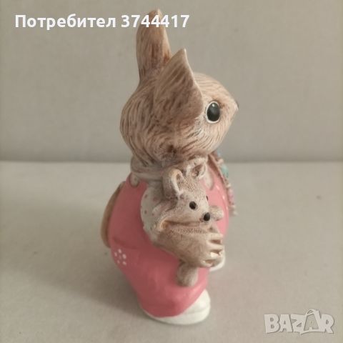 Рядка Находка Очарователна Антична старинна фигурка от бисквитен порцелан на заек Shawnee Pottery , снимка 4 - Колекции - 46334767