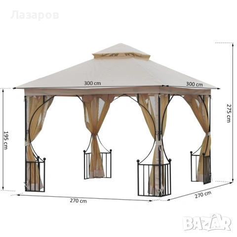 Градински павилион, снимка 2 - Градински мебели, декорация  - 53022865