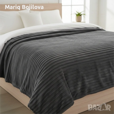 Меко и ватирано микрофибърно одеяло 200x220 см за топъл и стилен сън, снимка 5 - Спално бельо - 53628882
