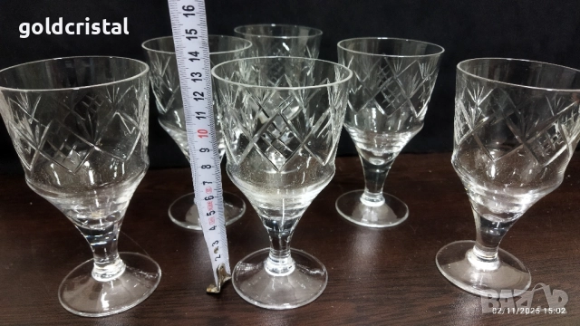 кристални чаши , снимка 2 - Антикварни и старинни предмети - 48923859