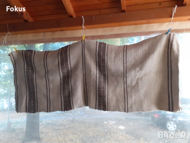 Стара дебела вълнена черга килим рогозка