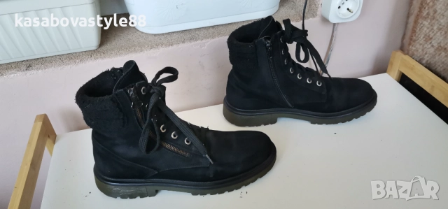 Боти от естествен велур 38.5н., снимка 5 - Дамски ботуши - 52787839